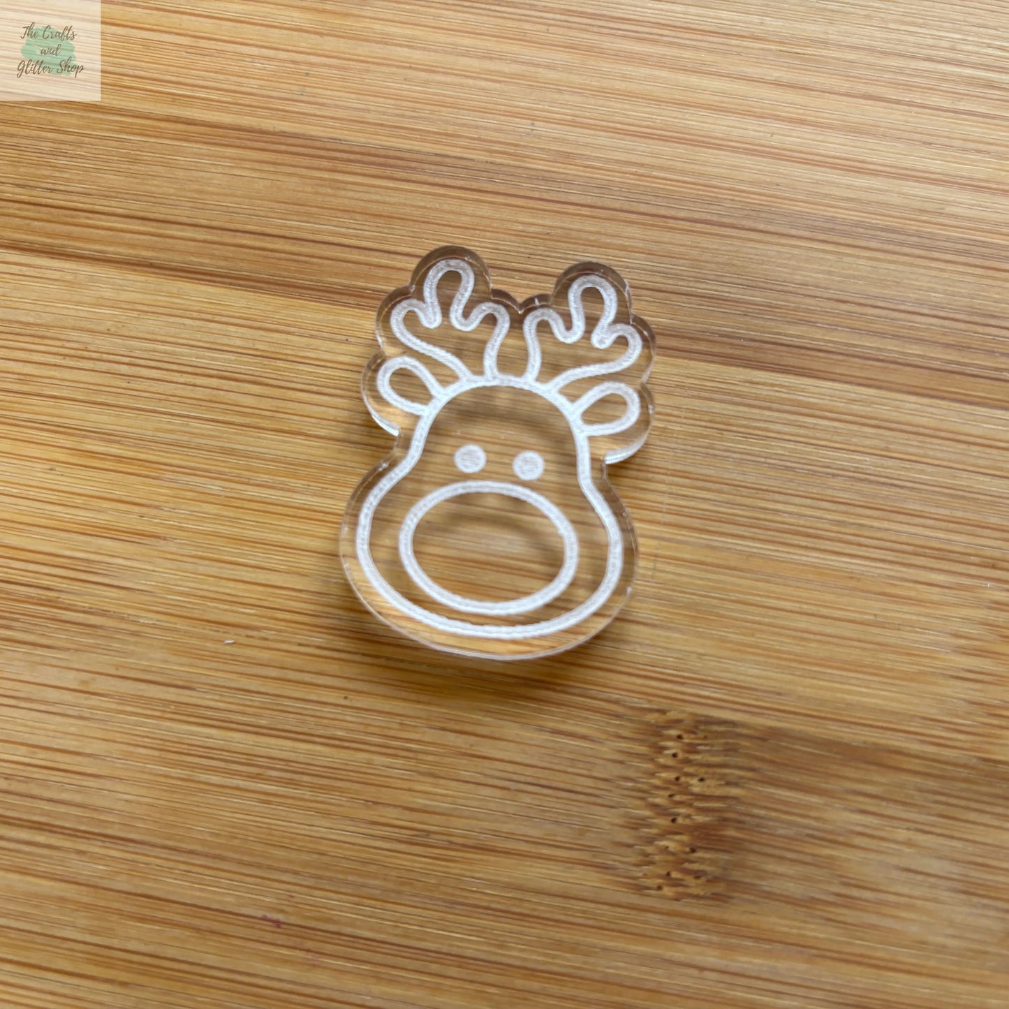 1 pc Reindeer Clear Acrylic Shape - The Crafts and Glitter Shop
