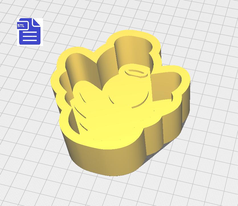 1pc Angel Bath Bomb Mold STL File