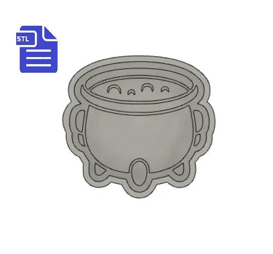 1pc Cauldron Bath Bomb Mold STL File