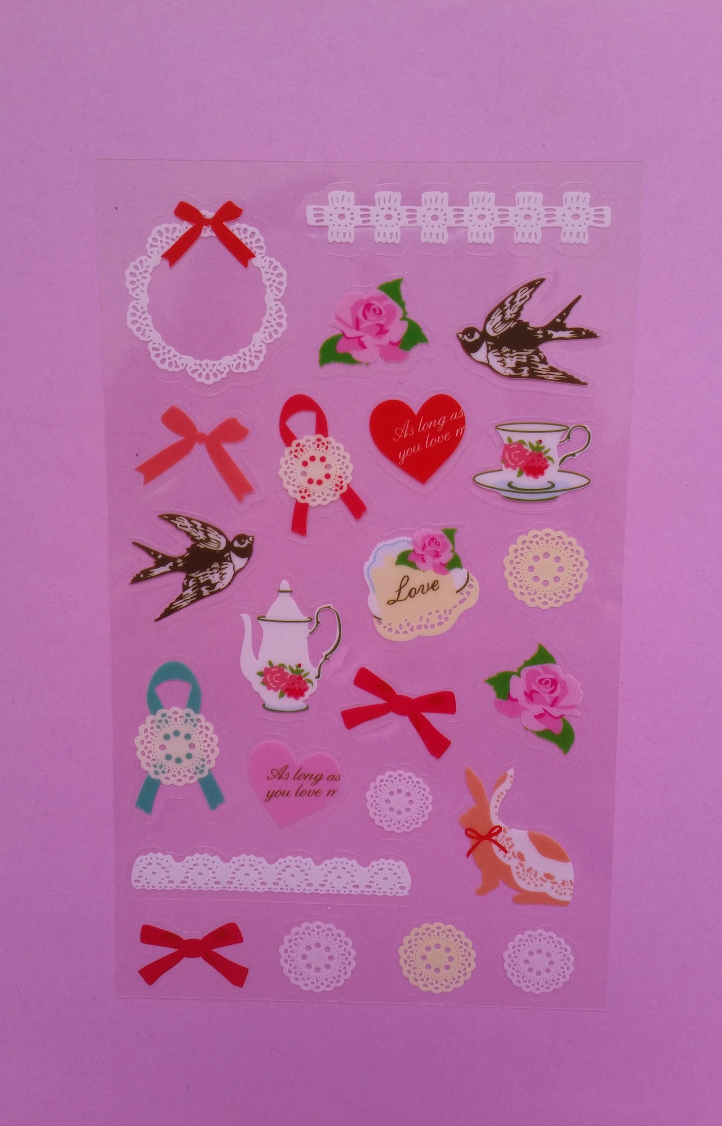 Floral Stickers - 2 sheets - The Crafts and Glitter Shop