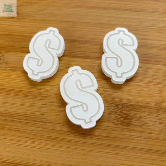 3 pcs Dollar Sign Clear Acrylic Shape