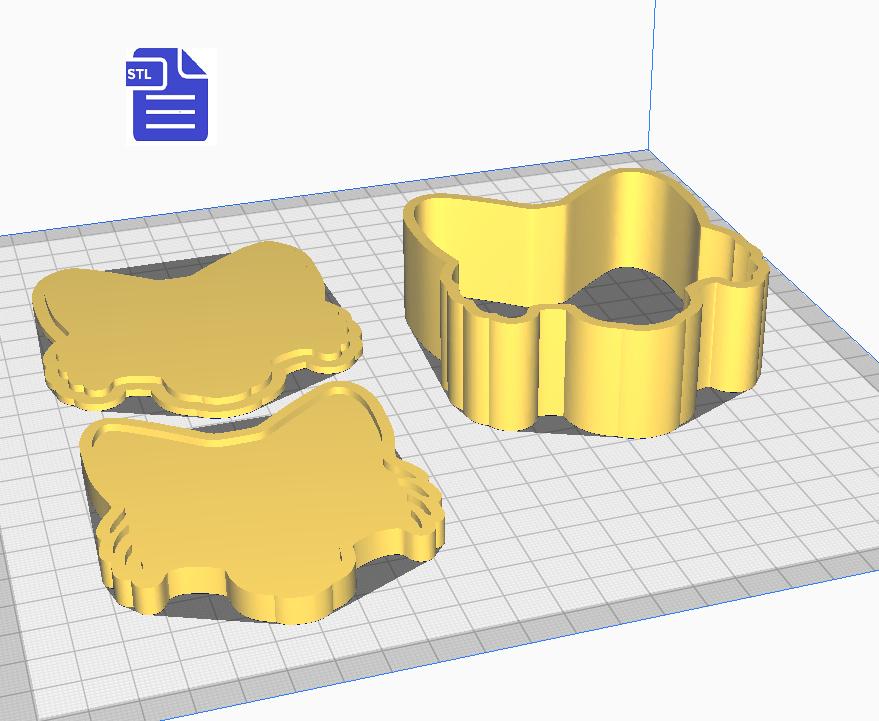 3pc Fox Bath Bomb Mold STL File