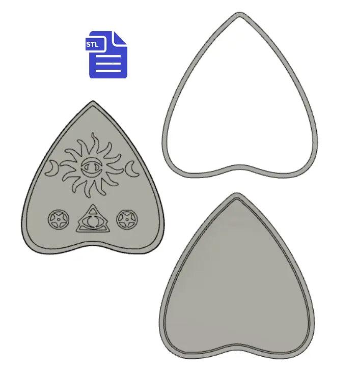 3pc Intuition Planchette Bath Bomb Mold STL File