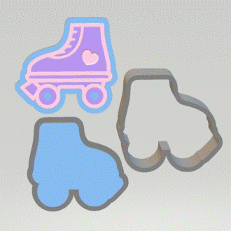 3pc Roller Skate Bath Bomb Mold STL File - The Crafts and Glitter Shop