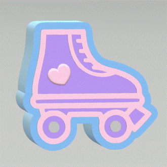 3pc Roller Skate Bath Bomb Mold STL File - The Crafts and Glitter Shop