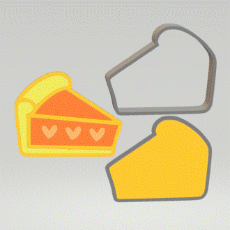 3pc Slice of Pie Bath Bomb Mold STL File - The Crafts and Glitter Shop