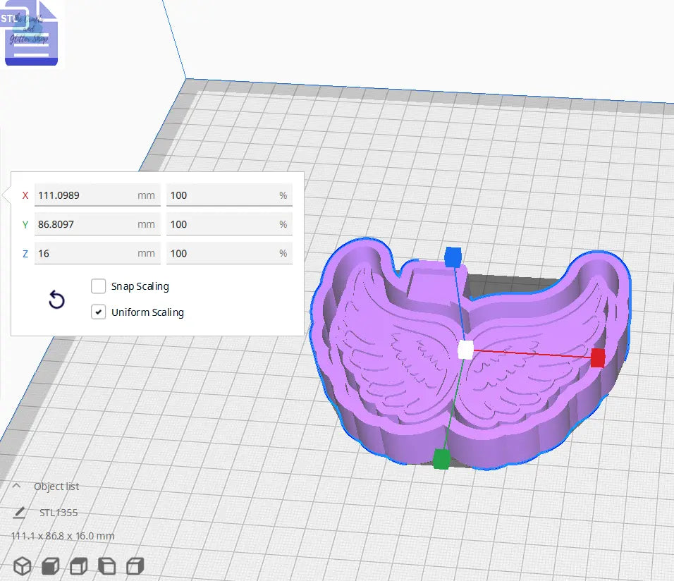 Angel Wings Silicone Mold Housing STL File - The Crafts and Glitter Shop