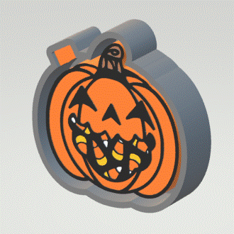 Candy Corn Pumpkin Silicone Mold Housing STL File - The Crafts and Glitter Shop