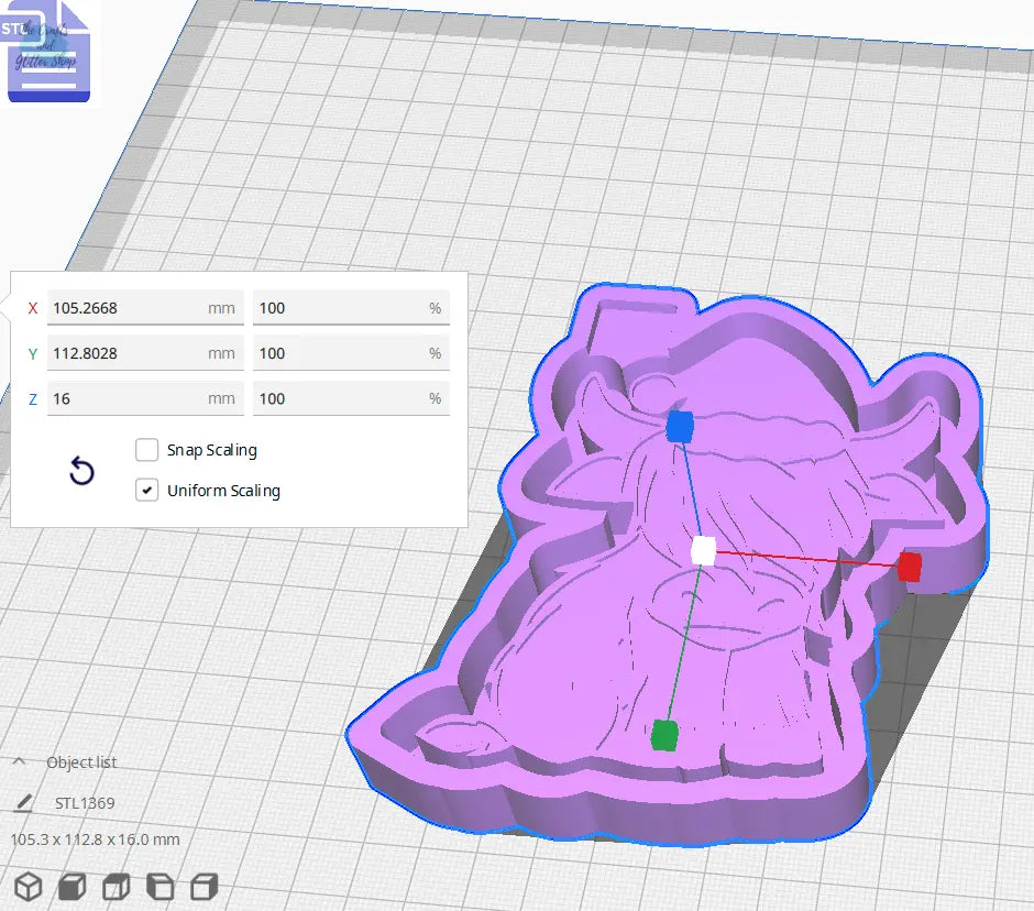 Christmas Cow Silicone Mold Housing STL File - The Crafts and Glitter Shop
