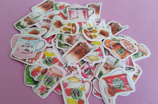 Coffee & Drinks Sticker Flakes