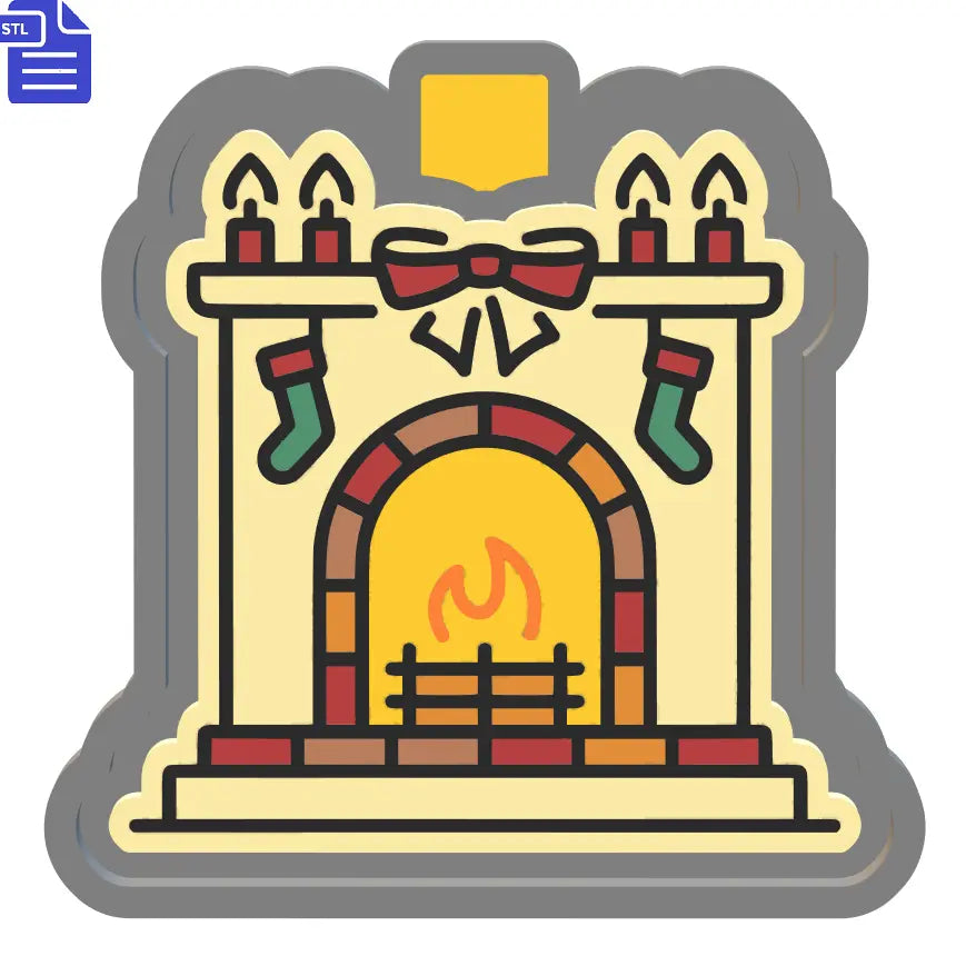 Festive Fireplace Silicone Mold Housing STL File - The Crafts and Glitter Shop