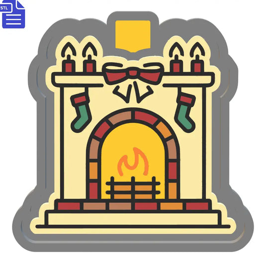 Festive Fireplace Silicone Mold Housing STL File - The Crafts and Glitter Shop