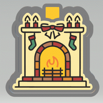Festive Fireplace Silicone Mold Housing STL File - The Crafts and Glitter Shop