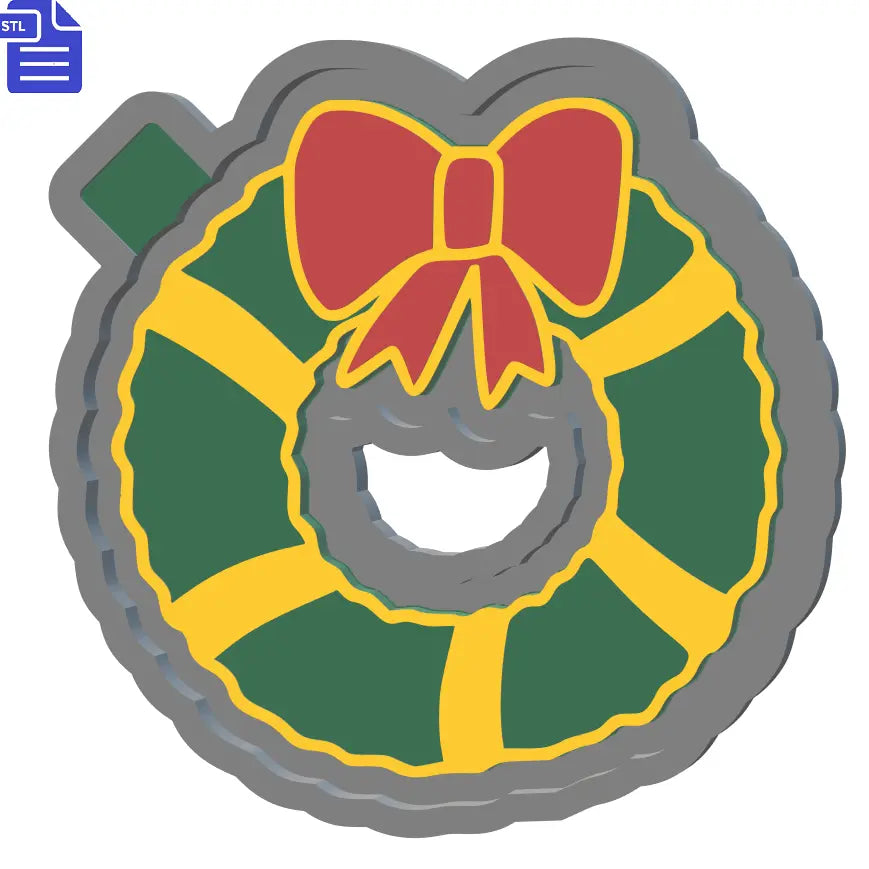 Festive Wreath Silicone Mold Housing STL File - The Crafts and Glitter Shop
