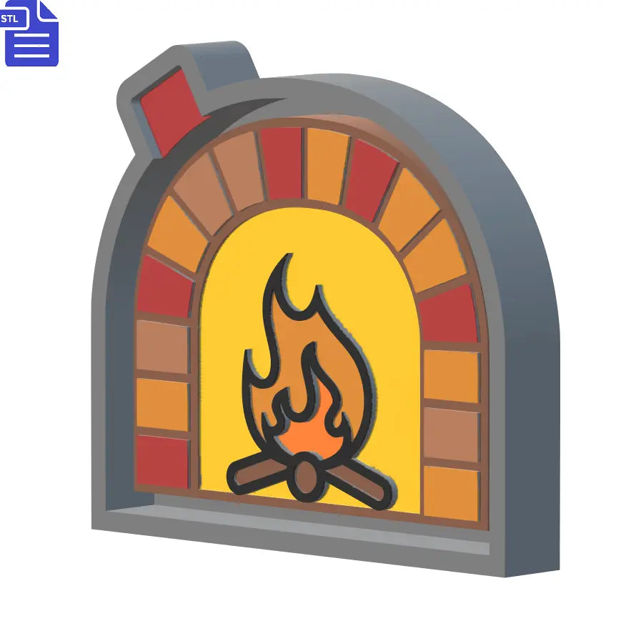 Fireplace Silicone Mold Housing STL File - The Crafts and Glitter Shop