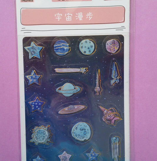 Galaxy & Planets Stickers