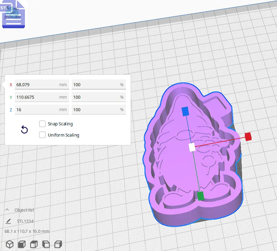Garden Gnome Silicone Mold Housing STL File - The Crafts and Glitter Shop