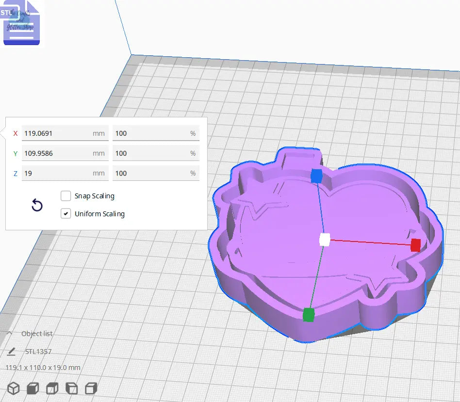 Heart Sparkles Silicone Mold Housing STL File - The Crafts and Glitter Shop