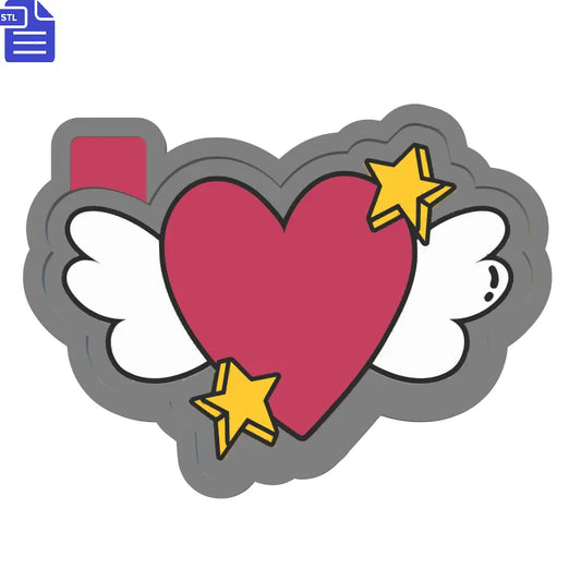 Heart Wings Silicone Mold Housing STL File - The Crafts and Glitter Shop