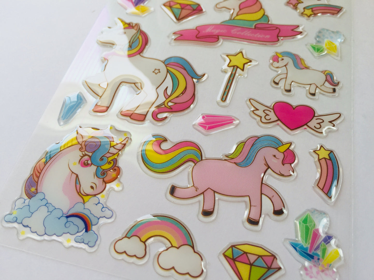 Unicorn Epoxy Stickers - 1 Sheet - The Crafts and Glitter Shop