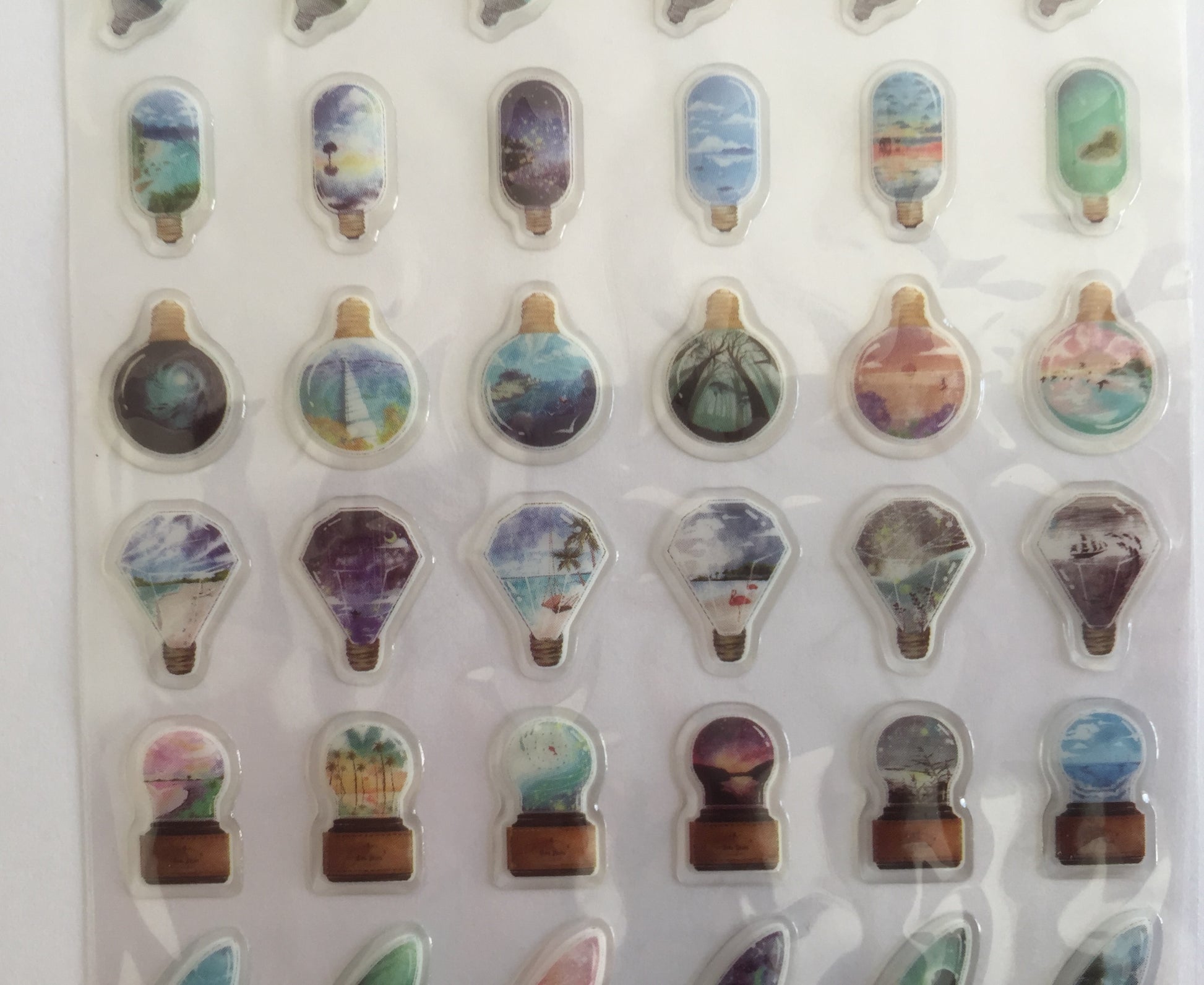 Hot Air Balloon Stickers - 1 sheet - The Crafts and Glitter Shop