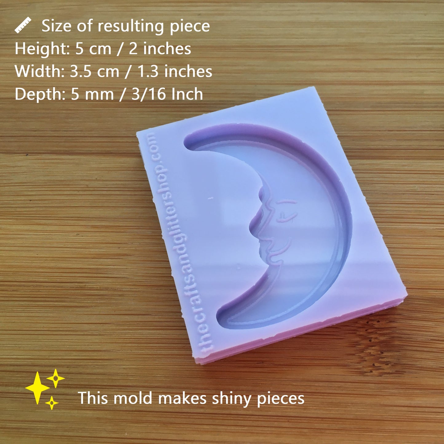 Moon with face Silicone Mold - The Crafts and Glitter Shop