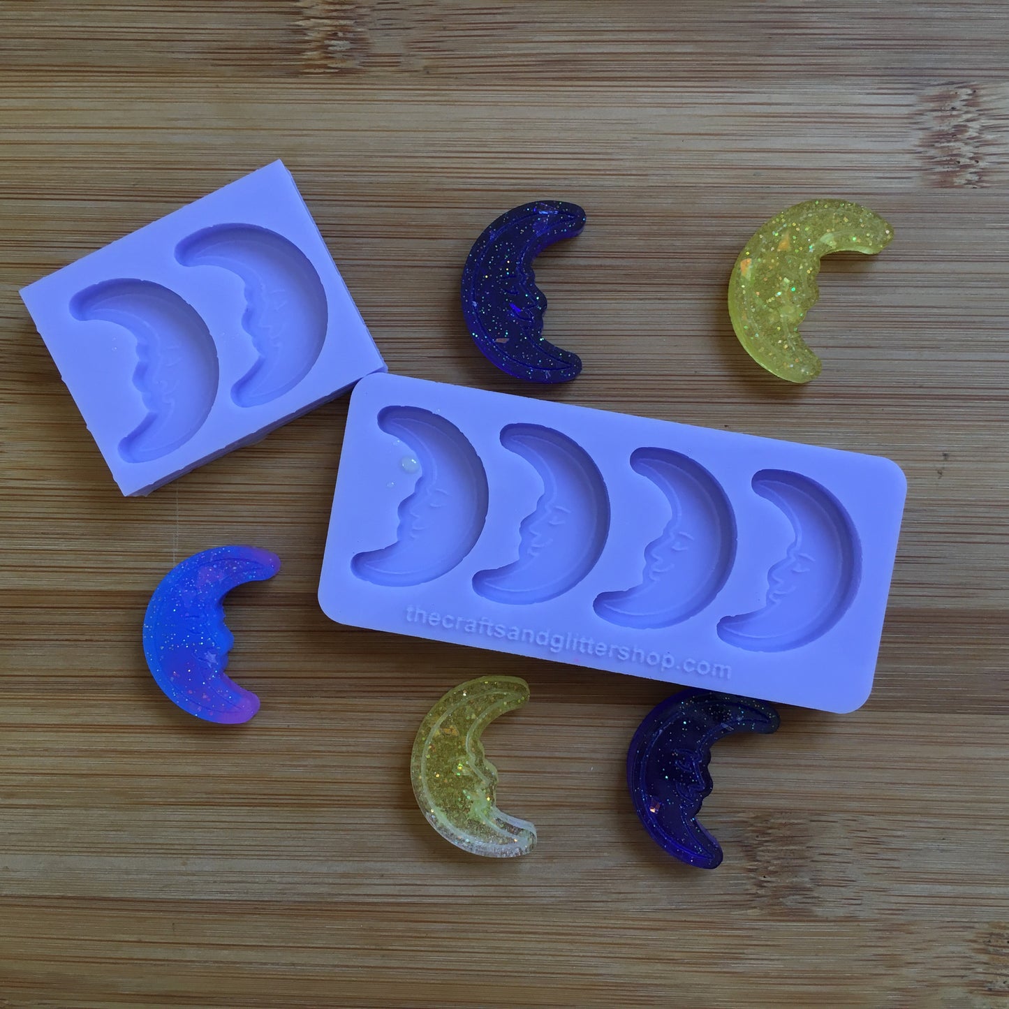 Moon with face Silicone Mold - The Crafts and Glitter Shop