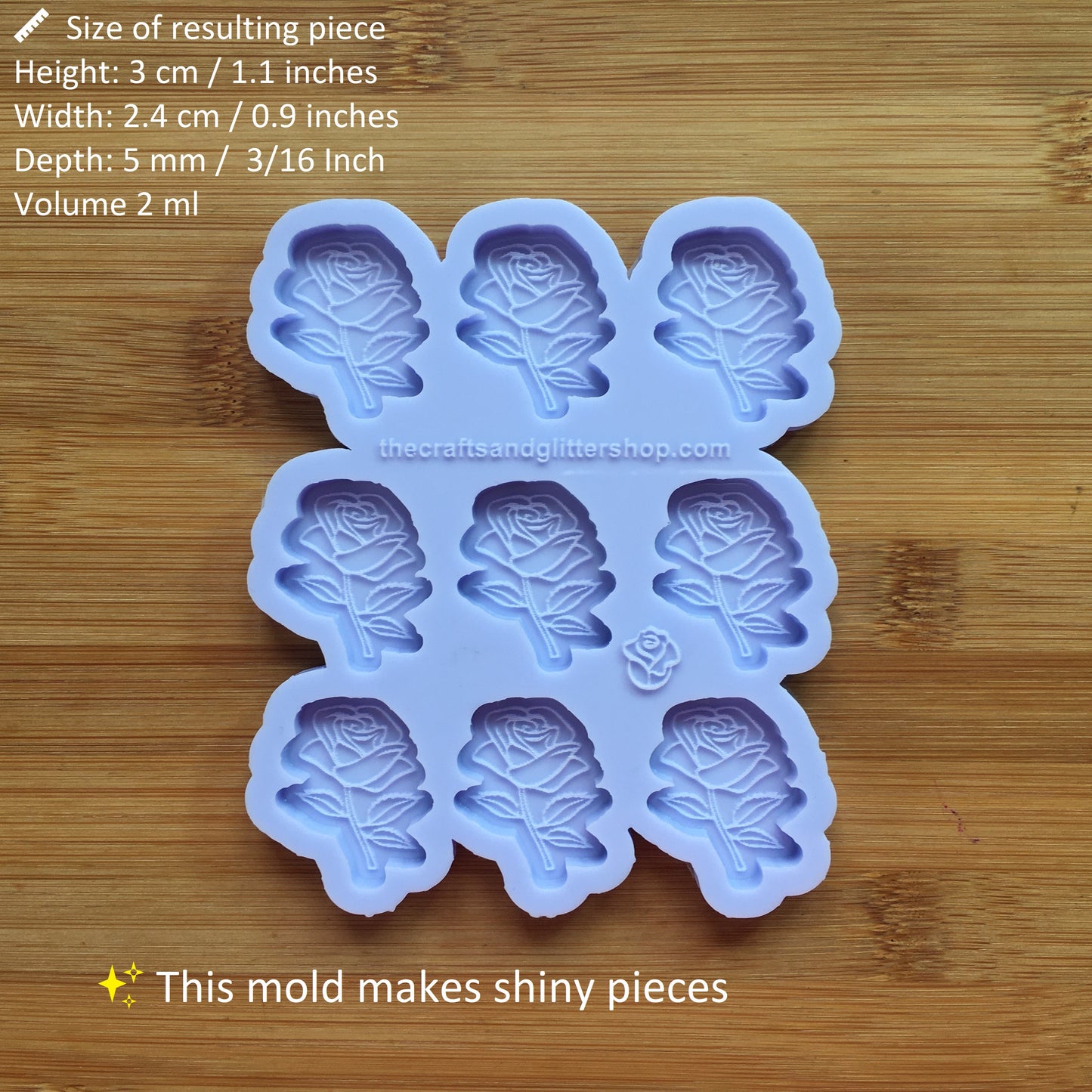 Rose Silicone Mold - The Crafts and Glitter Shop