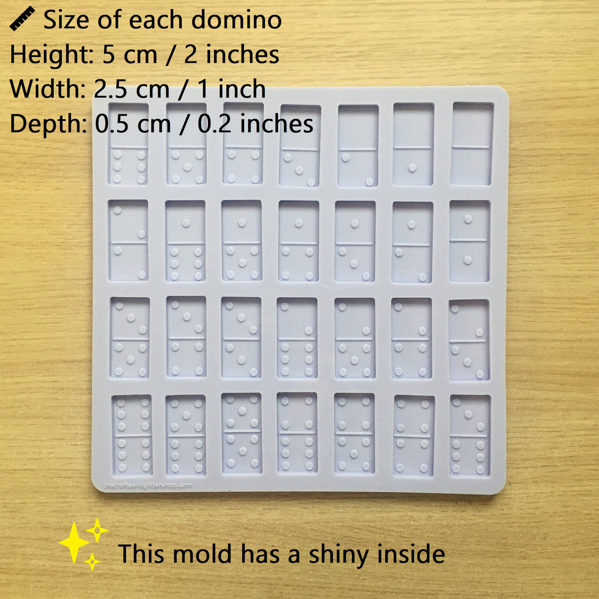 Shiny Dominos Silicone Mold, Resin Domino Mold Silicone