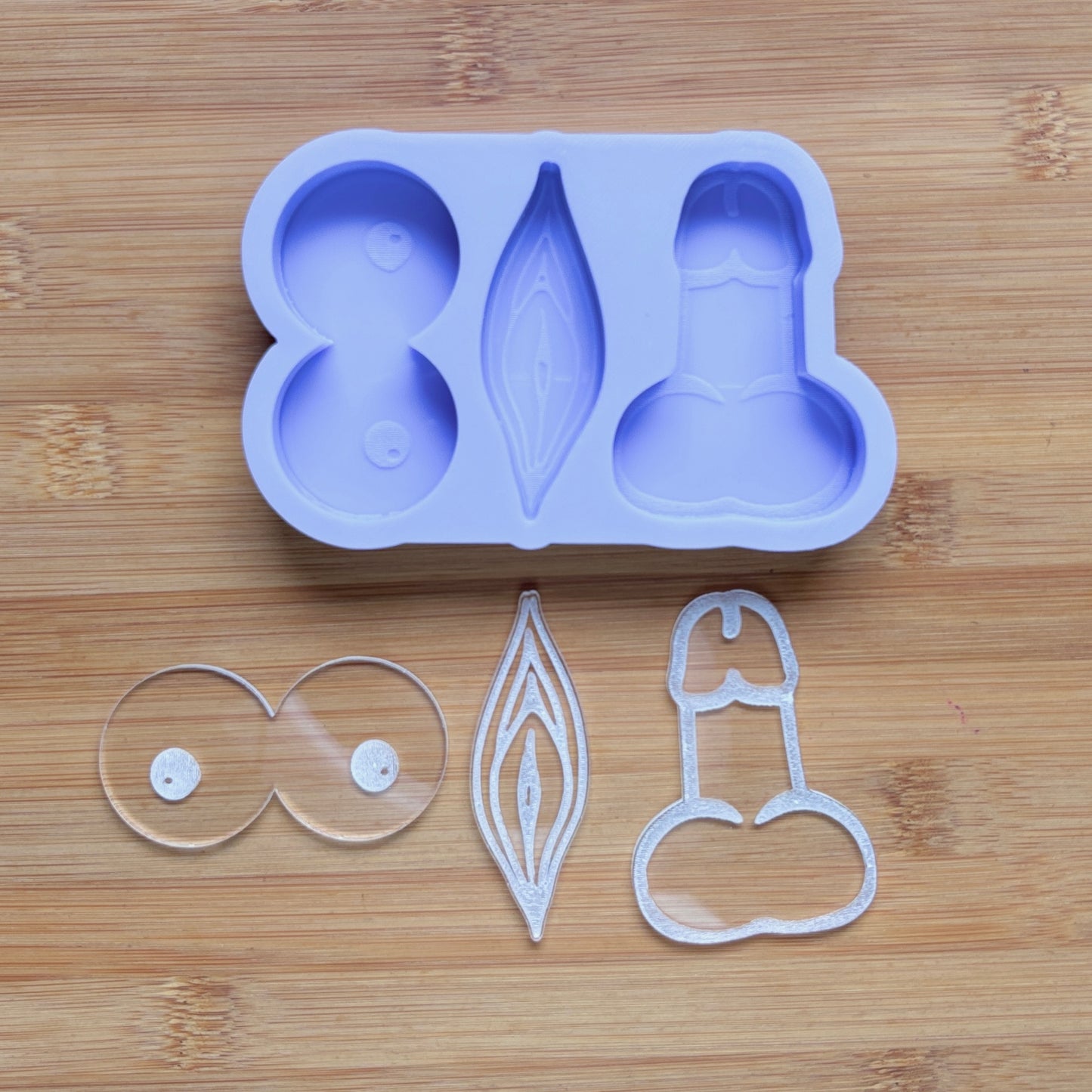 2.5" Penis Boobs Vagina Silicone Mold