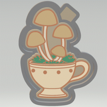 Mushroom Teacup Silicone Mold Housing STL File - The Crafts and Glitter Shop