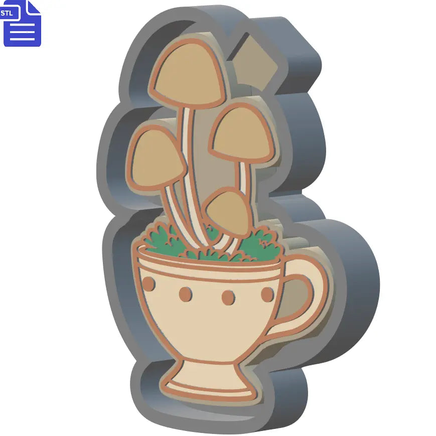 Mushroom Teacup Silicone Mold Housing STL File - The Crafts and Glitter Shop