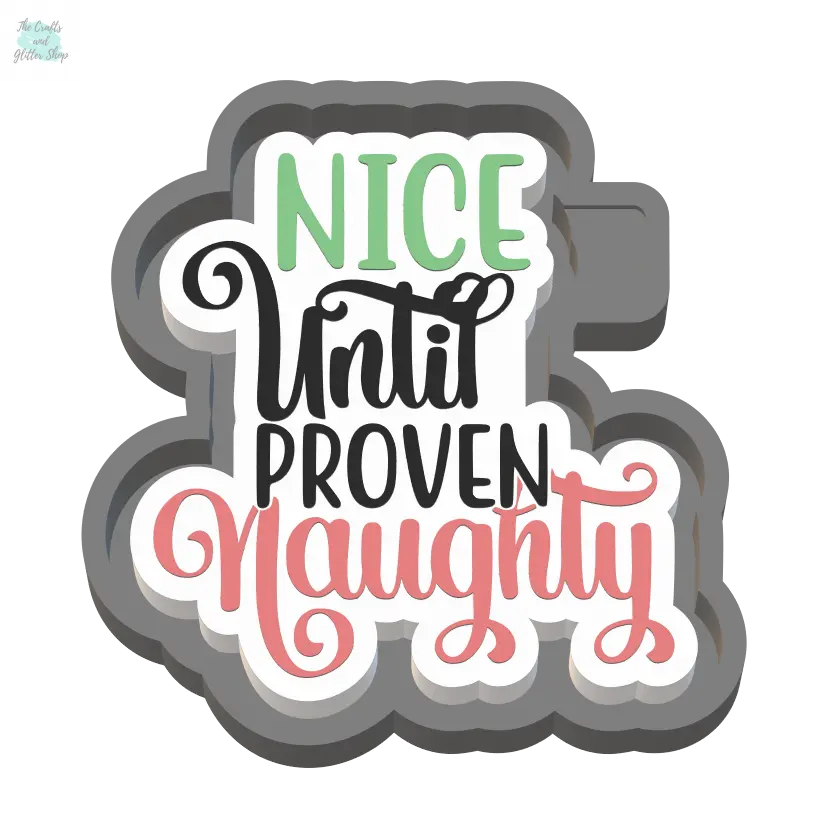 Nice Until Proven Naughty Silicone Mold Housing STL File - The Crafts and Glitter Shop