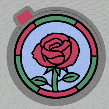 Rose Stained Glass Silicone Mold Housing STL File - The Crafts and Glitter Shop