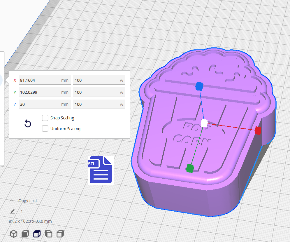 3pc Popcorn Bucket Bath Bomb Mold STL File - for 3D printing - FILE ONLY - The Crafts and Glitter Shop