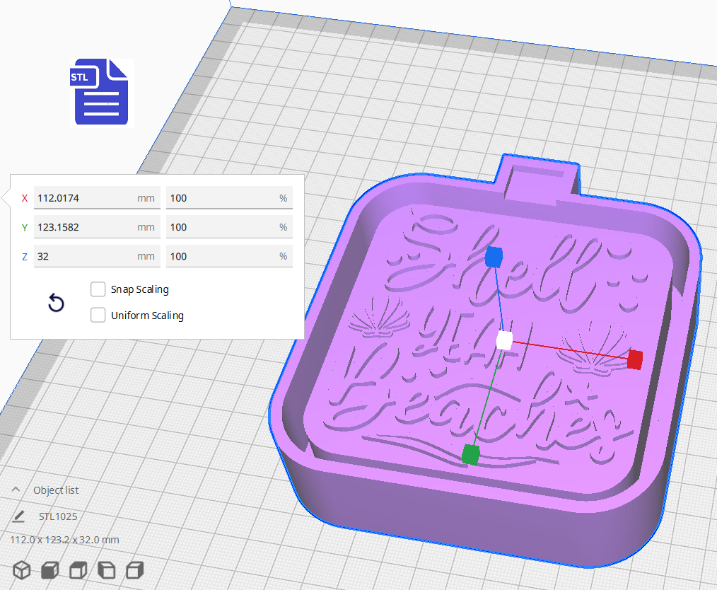 Shell Yeah Beaches Silicone Mold Housing STL File - for 3D printing - FILE ONLY - The Crafts and Glitter Shop