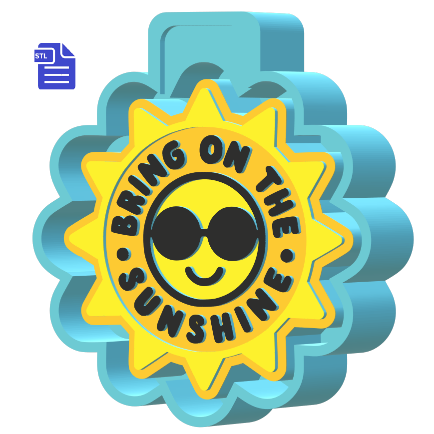 Bring on the Sunshine Silicone Mold Housing STL File - for 3D printing - FILE ONLY - The Crafts and Glitter Shop