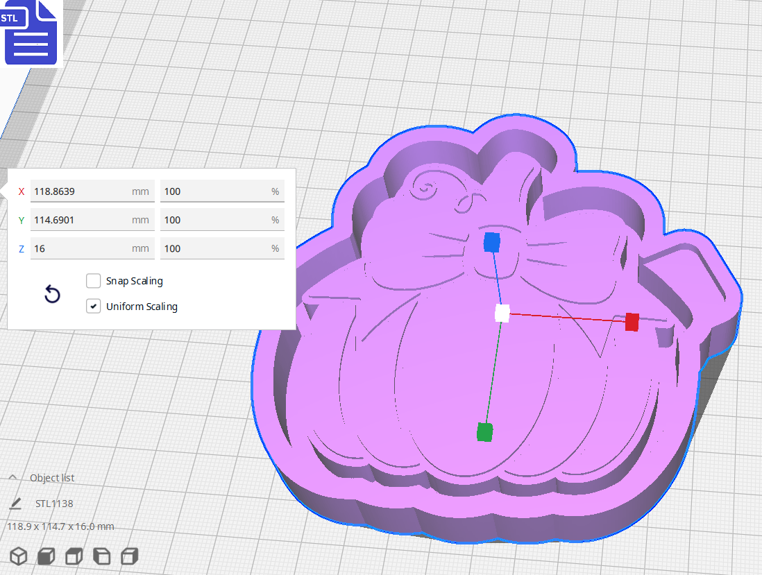 Pumpkin with Bow Silicone Mold Housing STL File - The Crafts and Glitter Shop