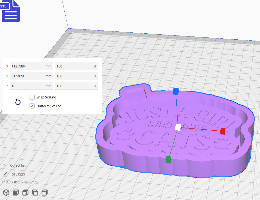 Just a Girl who Loves Cats Silicone Mold Housing STL File - The Crafts and Glitter Shop