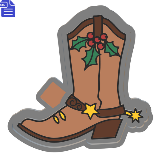 Festive Boots Silicone Mold Housing STL File - The Crafts and Glitter Shop