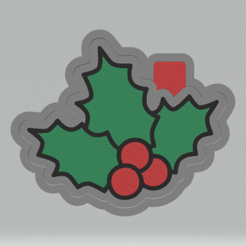 Holly Silicone Mold Housing STL File - The Crafts and Glitter Shop