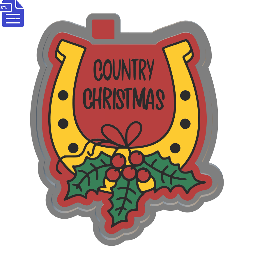 Country Christmas Silicone Mold Housing STL File - The Crafts and Glitter Shop
