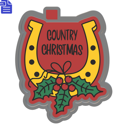 Country Christmas Silicone Mold Housing STL File - The Crafts and Glitter Shop