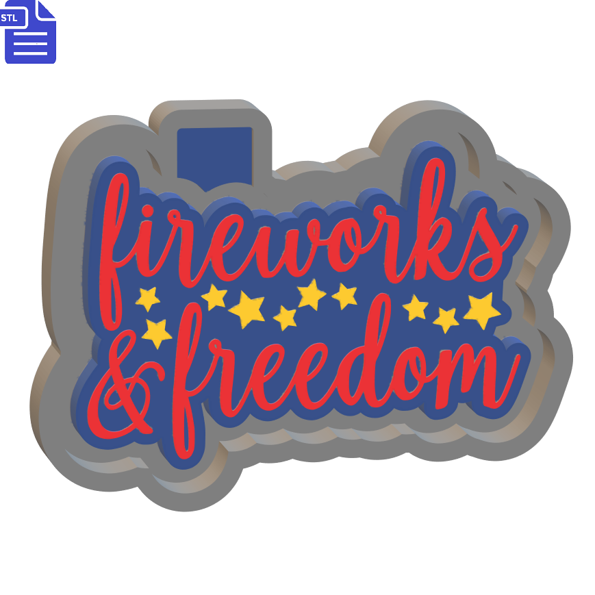 Fireworks & Freedom Silicone Mold Housing STL File - The Crafts and Glitter Shop