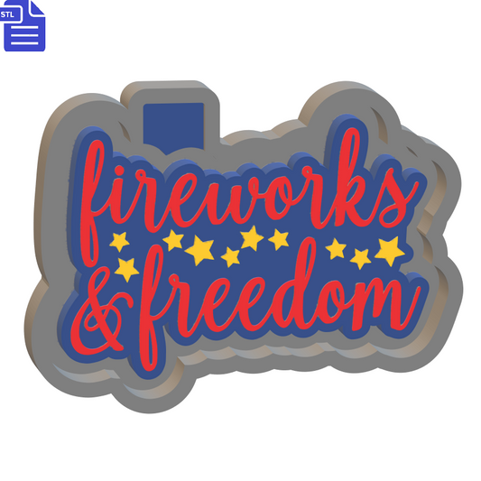 Fireworks & Freedom Silicone Mold Housing STL File - The Crafts and Glitter Shop