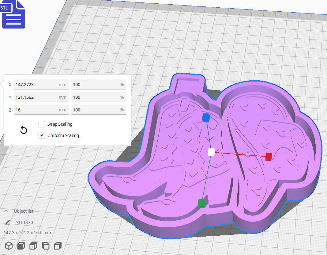 Cowgirl Boots & Hat Silicone Mold Housing STL File - The Crafts and Glitter Shop