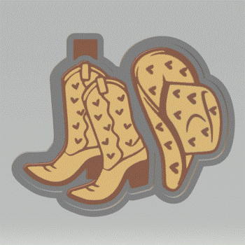 Cowgirl Boots & Hat Silicone Mold Housing STL File - The Crafts and Glitter Shop