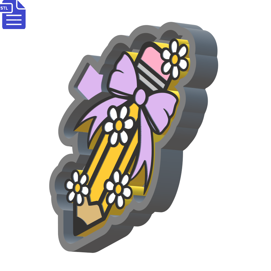 Pencil Silicone Mold Housing STL File - The Crafts and Glitter Shop