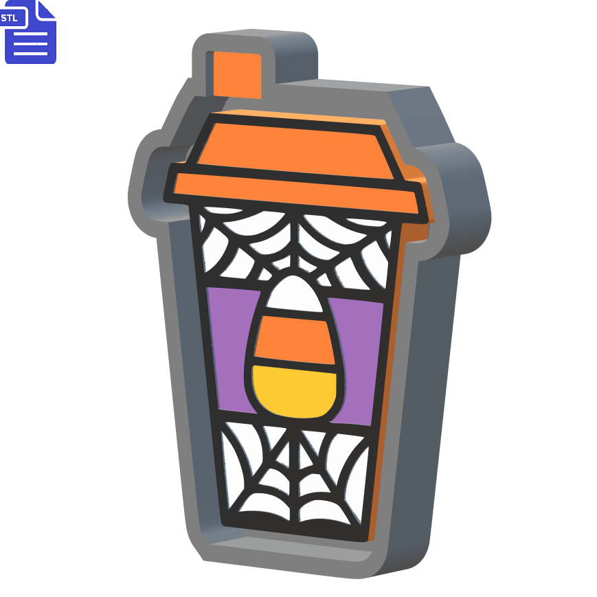 Candy Corn Coffee Cup Silicone Mold Housing STL File - The Crafts and Glitter Shop