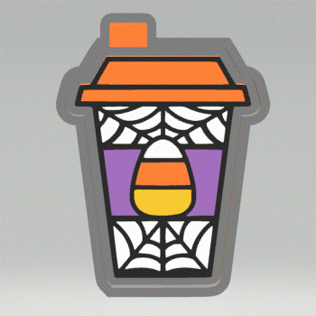 Candy Corn Coffee Cup Silicone Mold Housing STL File - The Crafts and Glitter Shop